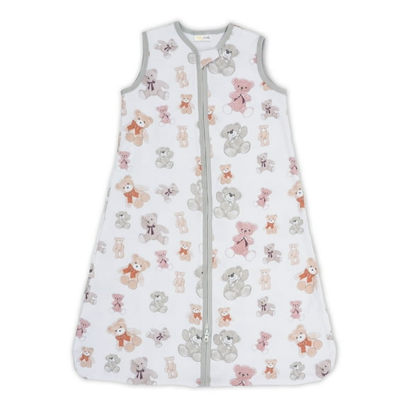LollyBanks Baby Sleep Sack, 100% Organic Cotton Wearable Blanket , 2-Way Zipper Toddler Sleeping Sack , Teddy Bear, 6-12 Months for Baby Girls and Boys