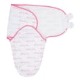 Pink Velcro LollyBanks Baby Swaddle Sack, 100% Cotton, Velcro Closure & Easy Change ...