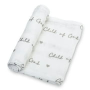 LollyBanks Child of God Baby Muslin Swaddle Blanket 100% Cotton 47"x47" 1-Pack