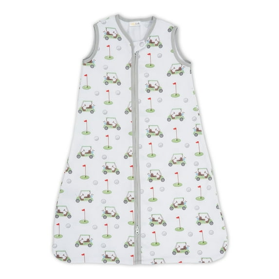LollyBanks Golf Baby Sleep Sack, 100% Organic Cotton Wearable Blanket, 2-Way Zipper Sleeping Sack , 0-6 Months Unisex for Baby Boys and Girls