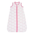 thumbnail image 1 of LollyBanks 0.5 TOG Cotton Toddler Sleep Sack, 2-Way Zipper, Wearable Blanket,Pink Child of God Print, 1 of 6