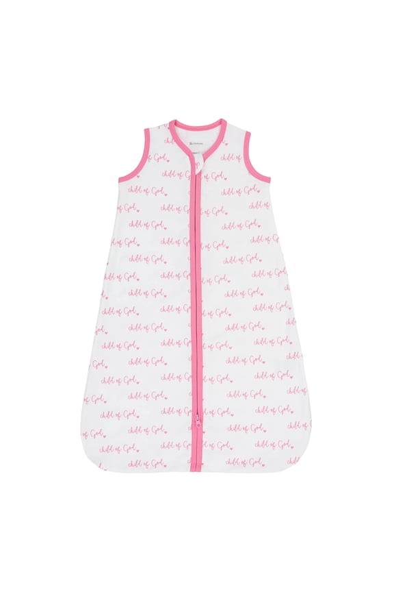 0.5 TOG Cotton Toddler Sleep Sack, 2-Way Zipper, Wearable Blanket, Pink Child of God Print