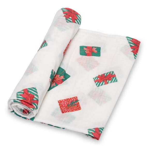 LollyBanks Gifts Swaddle Blanket 100% Muslin Cotton, 47 x 47 inches Soft Breathable Muslin Baby Swaddles for Girls and Boys, Baby Care Essentials, Registry and Gift