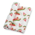 thumbnail image 1 of LollyBanks Watermelon Bliss Baby Muslin Swaddle Blanket- 100% Muslin Cotton - 47"x47" - 1 Pack, 1 of 7