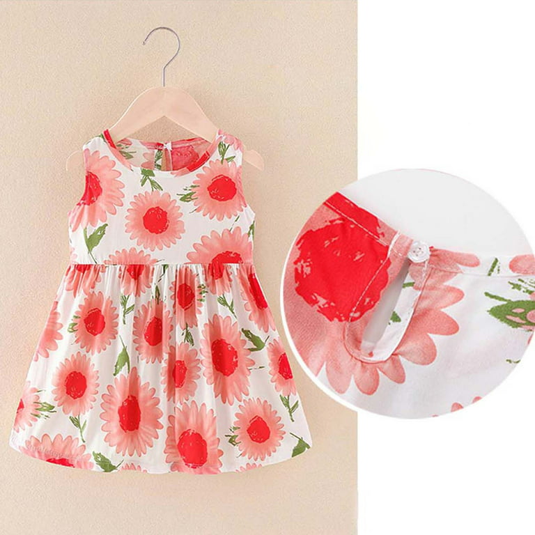 Lolmot 1-6T Toddler Baby Girl Clothes Summer Tropical Hollow Flower Girl  Dress Kids Holiday Beach Party Sundress on Clearance 