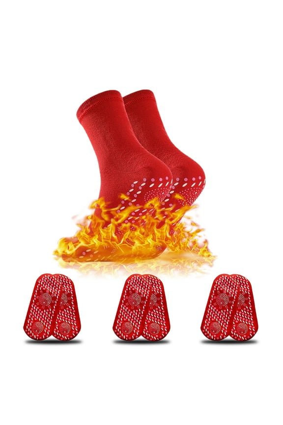 Lolmot 3/5 Pairs Self Heating Socks, Men/Women Winter Thermal Heated Socks Anti-Freezing Breathable Foot Warmer Socks for Outdoor Hunting Camping Fishing Hiking Skiing