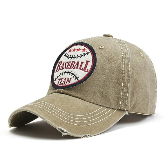 Lolmot Baseball Team Vintage Washed Denim Baseball Cap for Men and Women - Stylish and Retro, Sun Protection