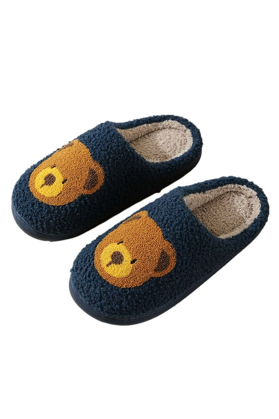 Up to 65 off!Lolmot Bear Slippers for Women Men Cute Cartoon Animal Plush Home Shoes Cozy Bear Fuzzy Slippers Soft Memory Foam Anti-skip House Slippers