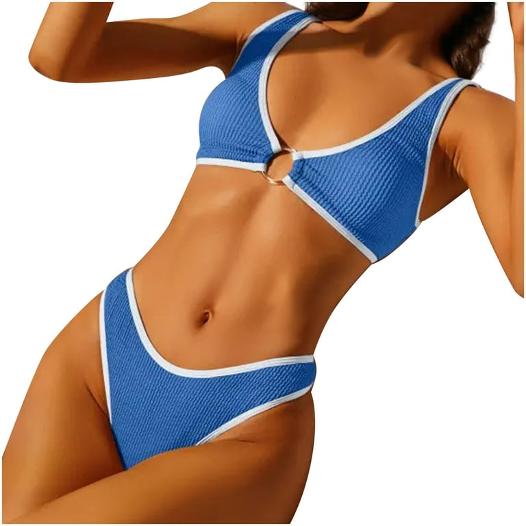 Lolmot Bikini Set for Women Bandage Solid Brazilian Swimwear Two Pieces  Swimsuit Padded Thong Bathing Suits,Bathing Suit for Women for Swimming  Pool, Beach 