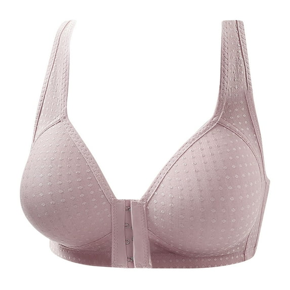 Lolmot Bras for Women Front Buckle Adjustment Chest Bras Push Up Bras Comfort Bras Non Wired Bras Bralettes Breathable Bra Underwear No Rims Wirefree Plus Size Daily Bras