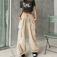 thumbnail image 1 of Lolmot Cargo Pants for Women Baggy Parachute Pants with Pockets, Casual Loose Drawstring Low Rise Y2K Pants Plus Size Hippie Lounge Pants Trendy Streetwear on Clearance, 1 of 6
