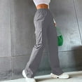 thumbnail image 1 of Up to 65 off!Lolmot Cargo Pants Women Elastic High Waist Baggy Straight Wide Leg Pants Loose Fit Trousers Streetwear Casual Parachute Y2K Pants with Pockets, 1 of 6