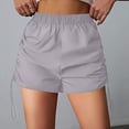 thumbnail image 1 of Lolmot Cargo Shorts for Women Y2K Sexy Elastic High Waist Side Drawstring Shorts Summer Solid Color Temperament Cargo Pants Trendy Clothing, 1 of 5