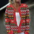 thumbnail image 1 of Up to 65 off!Lolmot Christmas Cardigan for Women Ugly Christmas Sweater Xmas Holiday Santa Claus Tree Snowman Open Front Knit Sweaters Outerwear, 1 of 3
