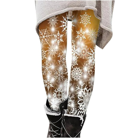 Up to 65 off!Lolmot Christmas Leggings Women's High Waisted Workout Leggings Lightweight Christmas Deer Santa Snowflake Print Ankle-Length Tights Soft Stretchy Yoga Pants for Xmas Party