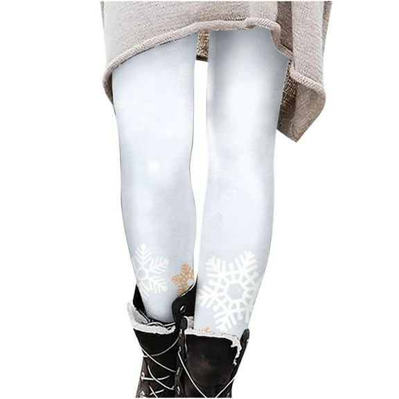Up to 65 off!Lolmot Christmas Leggings Women's High Waisted Workout Leggings Lightweight Christmas Deer Santa Snowflake Print Ankle-Length Tights Soft Stretchy Yoga Pants Holiday Leggings