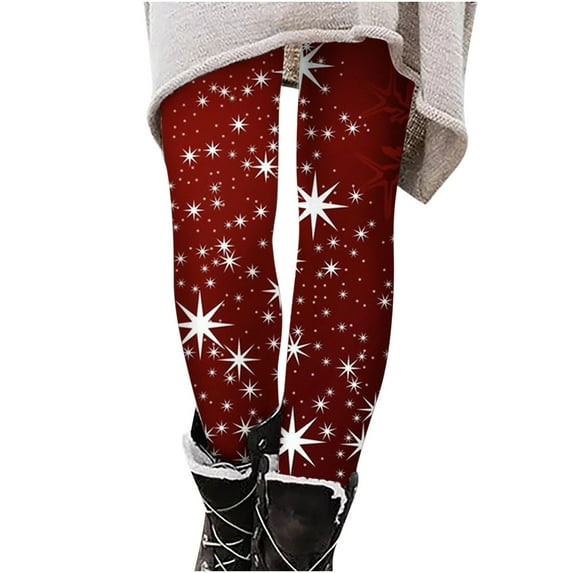 Up to 65 off!Lolmot Christmas Leggings Women's High Waisted Workout Leggings Lightweight Christmas Deer Santa Snowflake Print Ankle-Length Tights Soft Stretchy Yoga Pants for Xmas Party