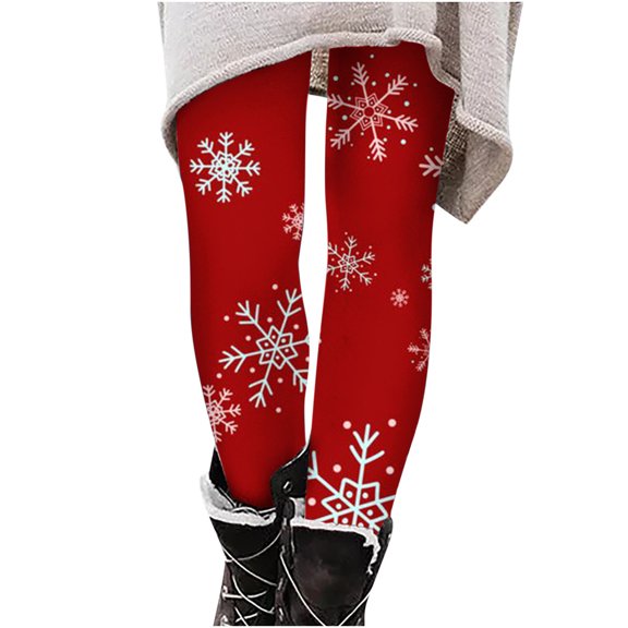 Up to 65 off!Lolmot Christmas Leggings for Women Plus Size Fleece Lined Pants Comfy Festive Holiday Themed High Waisted Tights Leggings Winter Plush Warm Pants