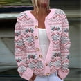 thumbnail image 1 of Up to 65 off!Lolmot Christmas Sweaters for Women Casual Long Sleeve Button Down Cardigan Fashion Xmas Tree Snowflake Knitted Sweater Tops, 1 of 3
