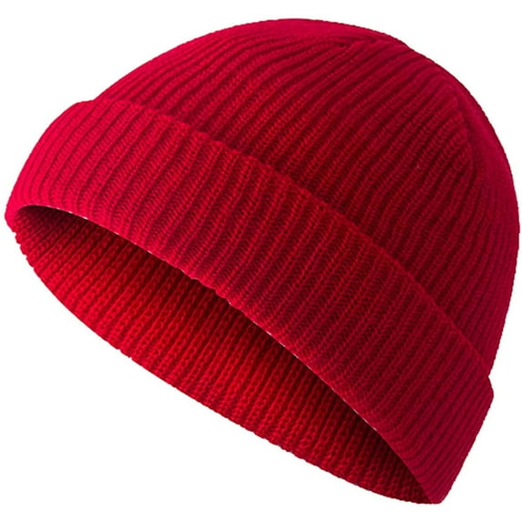 Lolmot Couples Retro Dome Warm Skull Cap, Men Women Solid Color Knitted Beanie Cap Warm Woolen Street Outdoor Sport Hat
