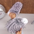 thumbnail image 1 of Lolmot Cozy Faux Fur Womens Slippers Fashion Closed Toe Slip On Fluffy Sandals Warm Plush Slide Shoes Indoor Outdoor, 1 of 9