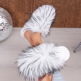 thumbnail image 1 of Lolmot Cozy Faux Fur Womens Slippers Fashion Closed Toe Slip On Fluffy Sandals Warm Plush Slide Shoes Indoor Outdoor, 1 of 9