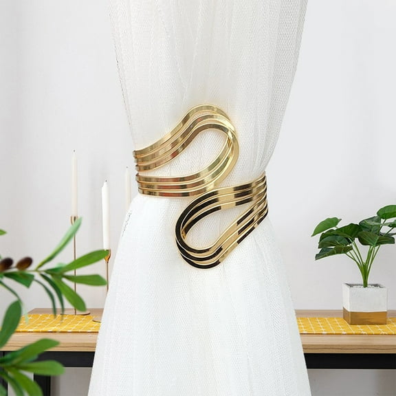 Lolmot Curtain Tiebacks Magnetic ,Metal Curtain Tiebacks,for Home Office Drapery Decorative Window Tie Backs Sheer Curtains Holders