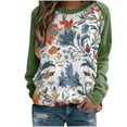 thumbnail image 1 of Lolmot Fall Sweatshirts for Women Plus Size Long Sleeve Floral Print Pullover Tops Crewneck Causal Loose Sweatshirt Tops, 1 of 3