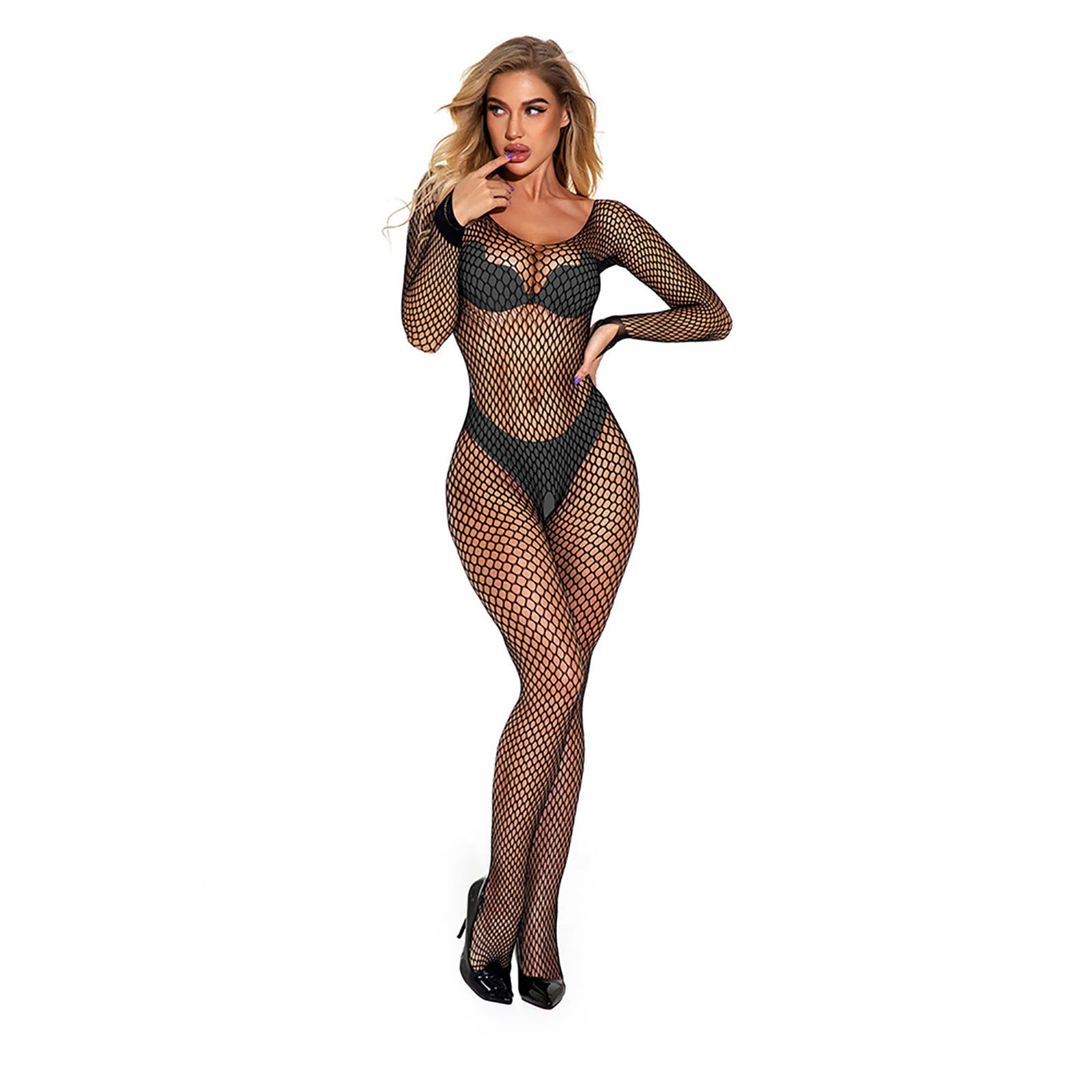 Lolmot Fishnet Bodysuit Bodystocking Lingerie Women Long Sleeve One Piece Mesh Jumpsuit Nightwear Stockings Sexy Teddy Babydoll Underwear - Walmart.com Lolmot Fishnet Bodysuit Bodystocking Lingerie Women Long Sleeve One Piece Mesh Jumpsuit Nightwear Stockings Sexy Teddy Babydoll Underwear - Walmart.com