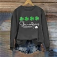 thumbnail image 1 of Lolmot Fleece Lined Sweatshirt for Women St Patrick’s Day Shirt St. Patrick's Day Shamrocks Shirt Shenanigans Funny Letter Print Graphic Sweatshirt Casual Crewneck Long Sleeve Pullover Tops, 1 of 1