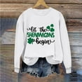 thumbnail image 1 of Up to 65 off!Lolmot Fleece Lined Sweatshirt for Women St Patrick's Day Shirts Let The Shenanigans Begin ShirtT Shirt Shamrock Tee Funny Sayings Tops, 1 of 1