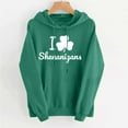 thumbnail image 1 of Up to 65 off!Lolmot Funny Hoodies for Women St Patrick's Day Shirts Irish Holiday I Shamrock Shenanigans Shirt Oversized Lucky Clover Shirt Casual Loose Hooded Fleece Lined Funny Sayings Tops, 1 of 5