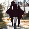 thumbnail image 1 of Lolmot Goth Dress Women's Plus Size Vintage Witch Dress Halloween Costumes Gothic Sexy Lace-Up V Neck Batwing Sleeve Mini Bodycon Dress, 1 of 5