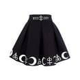 thumbnail image 1 of Lolmot Goth Skirts For Women Gothic Punk Witchcraft Moon Magic Spell Symbols Pleated Mini Skirt Stretchy Tummy Control Skirts, 1 of 5