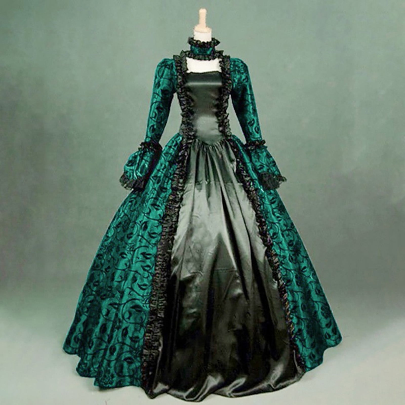 Lolmot Gothic Dresses for Women Retro Floral Print Flare Sleeve Princess Ball Gowns Dress Medieval Renaissance Victorian Lace Dress Maxi Dress Halloween Costume - Walmart.com Lolmot Gothic Dresses for Women Retro Floral Print Flare Sleeve Princess Ball Gowns Dress Medieval Renaissance Victorian Lace Dress Maxi Dress Halloween Costume - Walmart.com