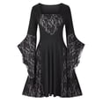 thumbnail image 1 of Lolmot Gothic Dresses for Women Long Sleeve Court Vintage Lace Dress Cocktail Party Dress, 1 of 4