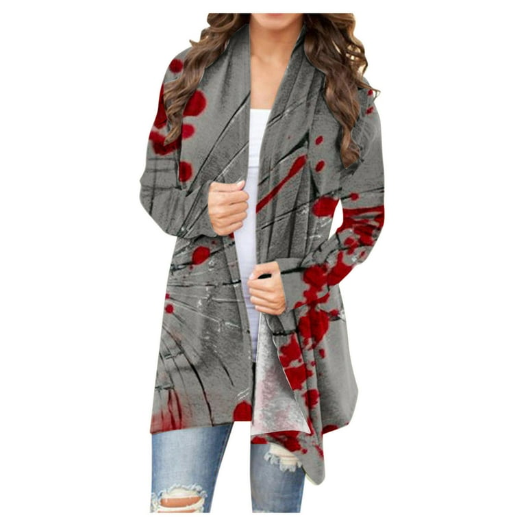 Loose Printed Long Sleeve Cardigan Coat Loose Printed Long Sleeve Cardigan Coat
