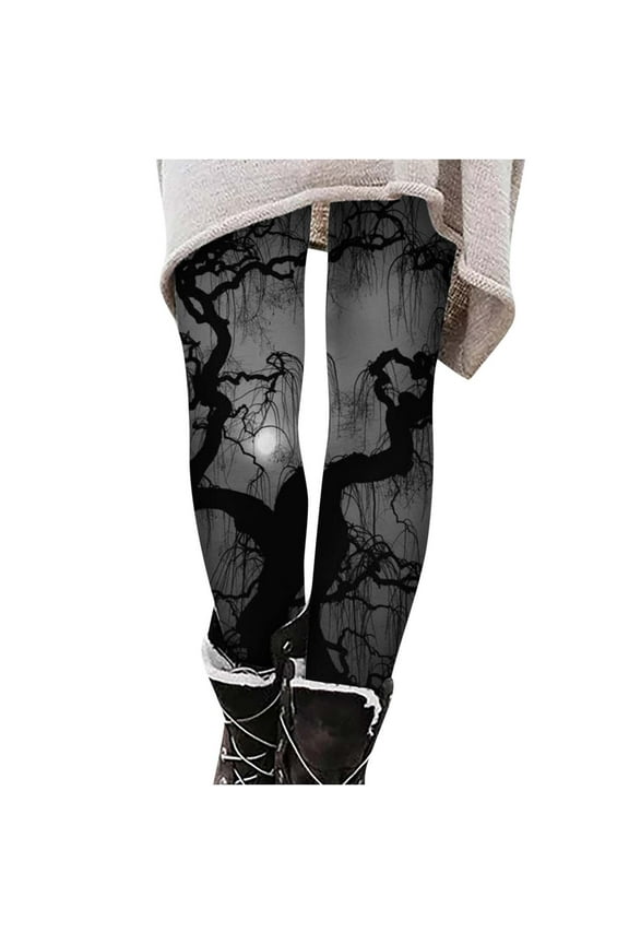Up to 65 off!Lolmot Halloween Leggings For Women High Waist Stretchy Workout Running Yoga Pants Halloween Cosplay Tights Spider Web Print Elastic Leggings Pants