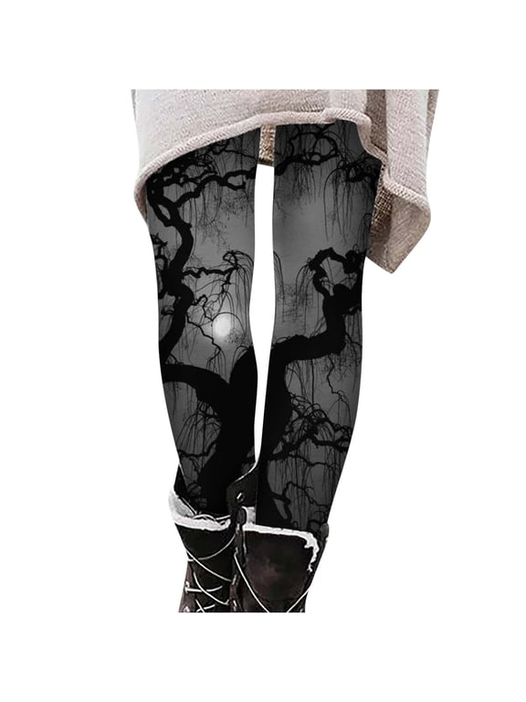 Up to 65 off!Lolmot Halloween Leggings For Women High Waist Stretchy Workout Running Yoga Pants Halloween Cosplay Tights Spider Web Print Elastic Leggings Pants