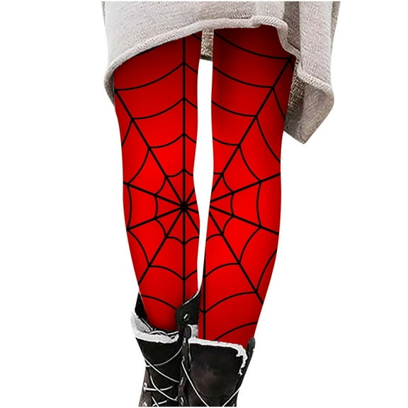 Up to 65 off!Lolmot Halloween Leggings For Women High Waist Stretchy Workout Running Yoga Pants Halloween Cosplay Tights Spider Web Print Elastic Leggings Pants