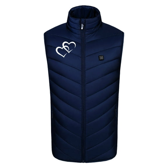 Lolmot Heated Vest for Men Women Love Heart Butterfly Print USB Intelligent Electric Warming Rechargeable Vest with 9 Heating Zones 3 Temperature Levels