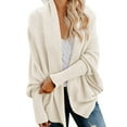 thumbnail image 1 of Lolmot Kimono Cardigans for Women Fall Winter Batwing Sleeve Chunky Cable Knitted Open Front Slouchy Oversized Wrap Cardigan Sweater Outwear Coat, 1 of 5