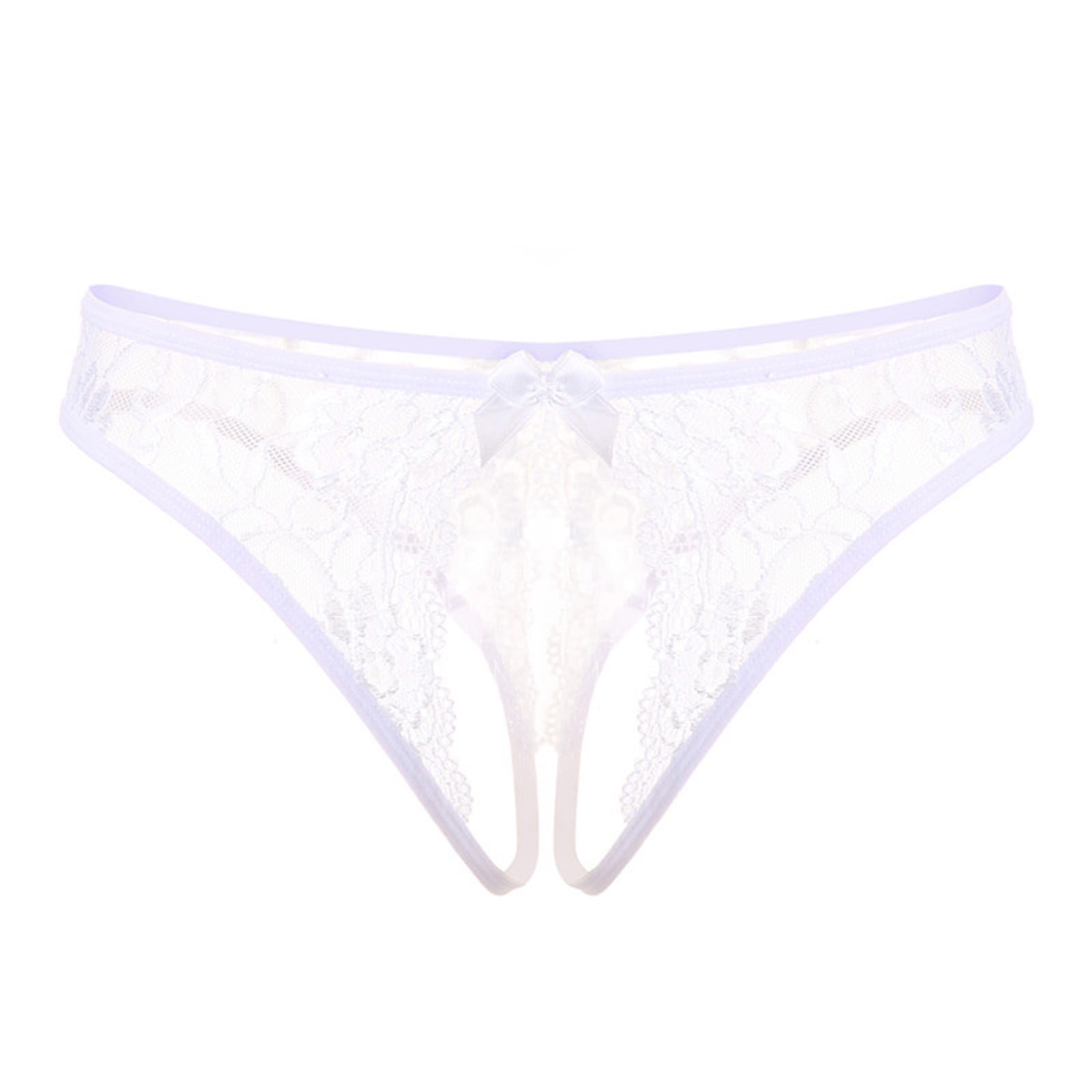 Lolmot Lace Thongs for Women Seamless Panties Womens Lace Bow Bikini