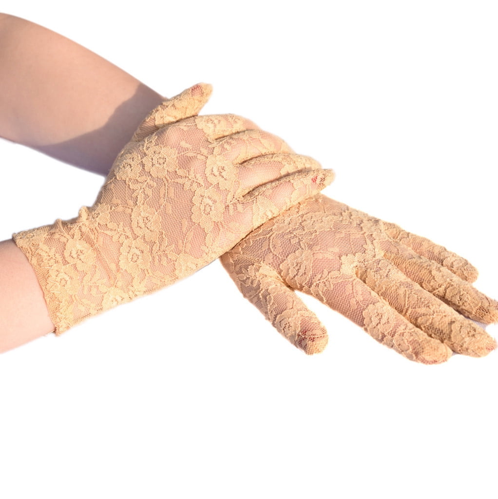 Lolmot Ladies Lace Gloves Women Elegant Sunblock Short Gloves Lace lolmot-ladies-lace-gloves-women-elegant-sunblock-short-gloves-lace