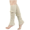 thumbnail image 1 of Lolmot Leg Warmers Women 80s Y2K Retro Style Ribbed Knit Boot Socks for Yoga Dance Sports Party Casual Loose Stretchy Breathable Long Knitted Socks, 1 of 3