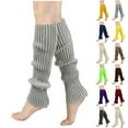thumbnail image 1 of Lolmot Leg Warmers Women 80s Y2K Retro Style Ribbed Knit Boot Socks for Yoga Dance Sports Party Casual Loose Stretchy Breathable Long Knitted Socks, 1 of 3