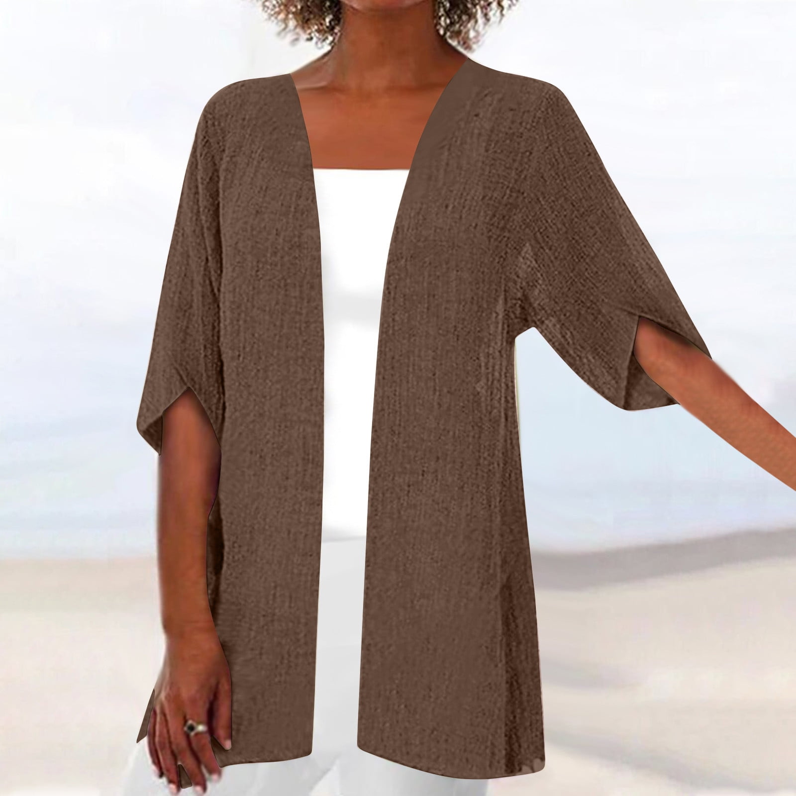 トップス SUNSEA 17S60 LINEN CARDIGAN SIZE 3 Amazon.com: Seta T Women's Summer Linen Cardigan 3/4 Sleeve