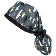 thumbnail image 1 of Lolmot Long Hair Working Cap with Buttons and Sweatband Adjustable Ribbon Tie Back Hat Print Bouffant Scrub Cap Turban Caps, 1 of 3
