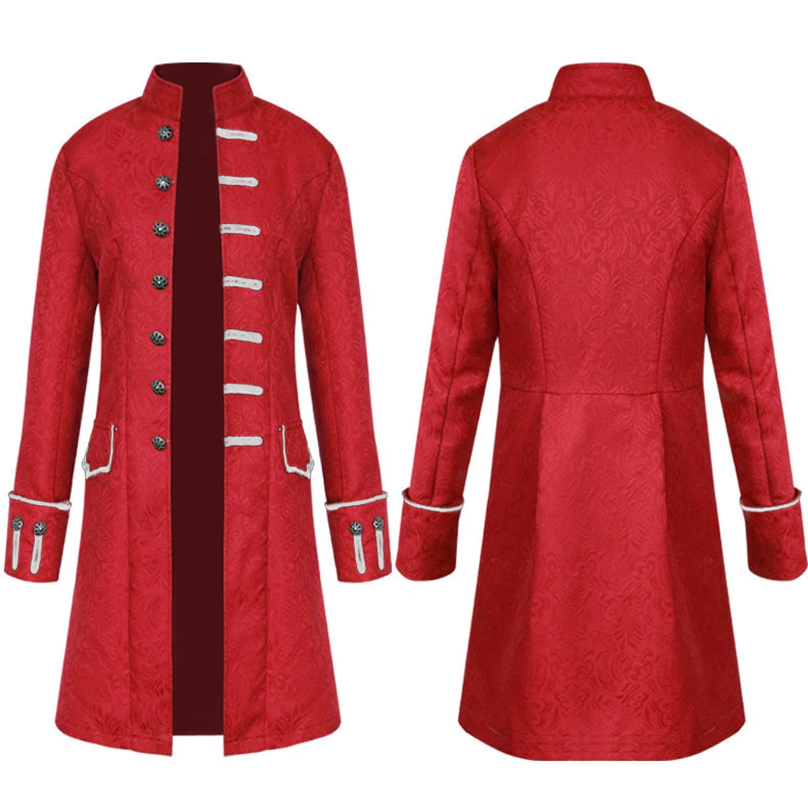 Men Winter Warm Vintage Tailcoat Overcoat Outwear Buttons Coat Light Winter Coats Men, Black