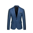 thumbnail image 1 of Lolmot Men's Fashion England Solid Color Casual Single Breasted Blazer Retro Slim Fit Party/Formal/Wedding Business Suit Jacket, 1 of 3